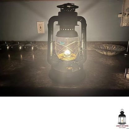 Light of Mine | Dietz #90 D-Lite | Kerosene Oil Lamp | Camping Lantern with ⅞” Wick Strip - 6 Pack (Electric Burner Blue)