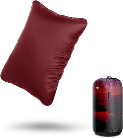 Camping Pillow,Supportive Compressible Travel Pillow Large Size Lightweight Camp Pillow with Storage Bag for Camping,Hiking,Backpacking,Airplane