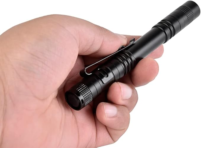 Pen Flashlight,2PCS Led Pen Light Flashlights with Clip,500 Lumen Mini Pocket Medical Penlight Inspection Flashlight