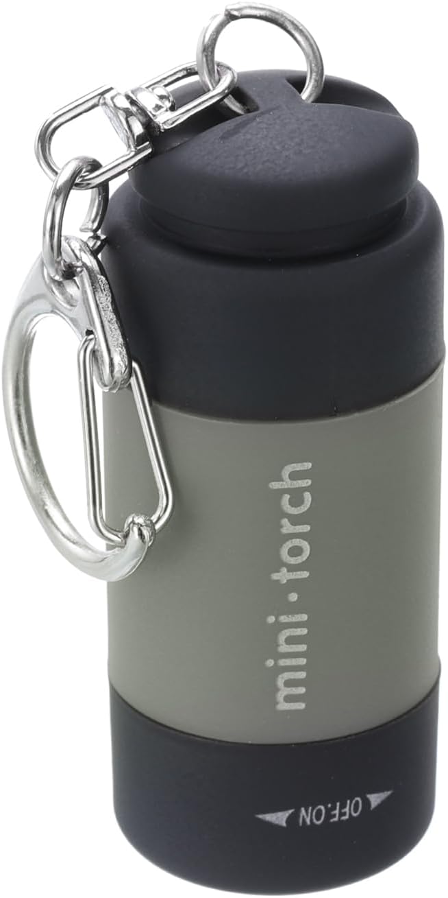 PATIKIL Mini Keychain Flashlight, Pocket LED Flashlight Portable Torch USB Rechargeable for Outdoor Camping Party, Grey