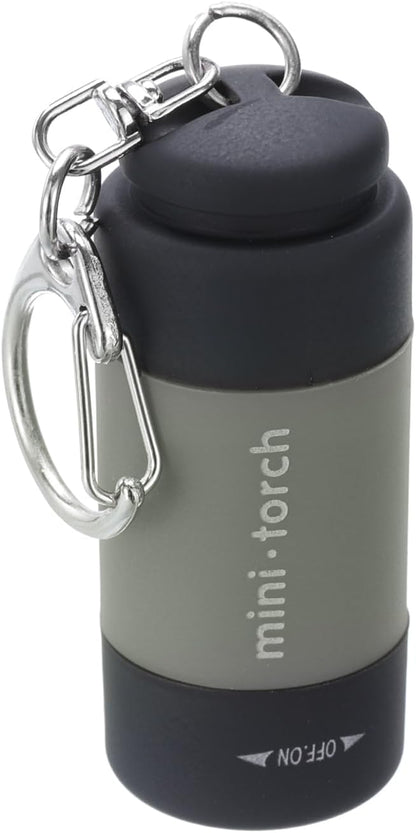 PATIKIL Mini Keychain Flashlight, Pocket LED Flashlight Portable Torch USB Rechargeable for Outdoor Camping Party, Grey