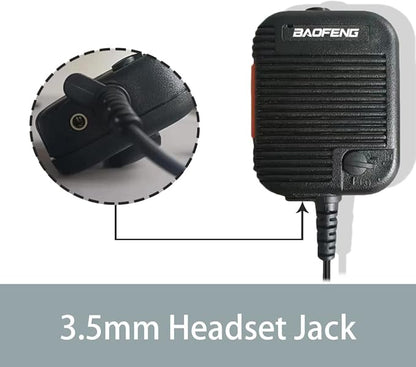 BAOFENG UV-5R Tactical Microphone Speaker Volume Adjustable Handheld for GMRS Ham Radio BF-F8HP UV-82 BF-888S
