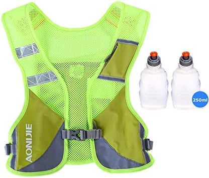 AONIJIE Reflective Running Vest Marathon Running Vest Pack Breathable for Hiking Camping Cycling Race