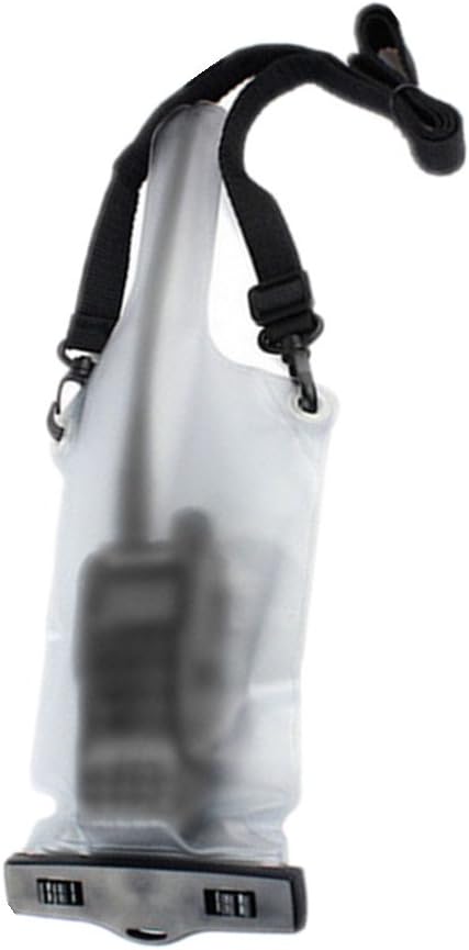Lsgoodcare Portable Two Way Radio Waterproof Rainproof Bag Case Pouch Compatible for Motorola Kenwood Midland UV-3R UV-5R PX-888 Walkie Talkie Radio,5 Inch x 13.8 Inch, White