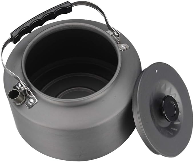 Bulin 2.2L Camping Kettle Camp Tea Coffee Pot Large Outdoor Hiking Kettle Pot Portable 2.4 Quart Camping Tea Kettle