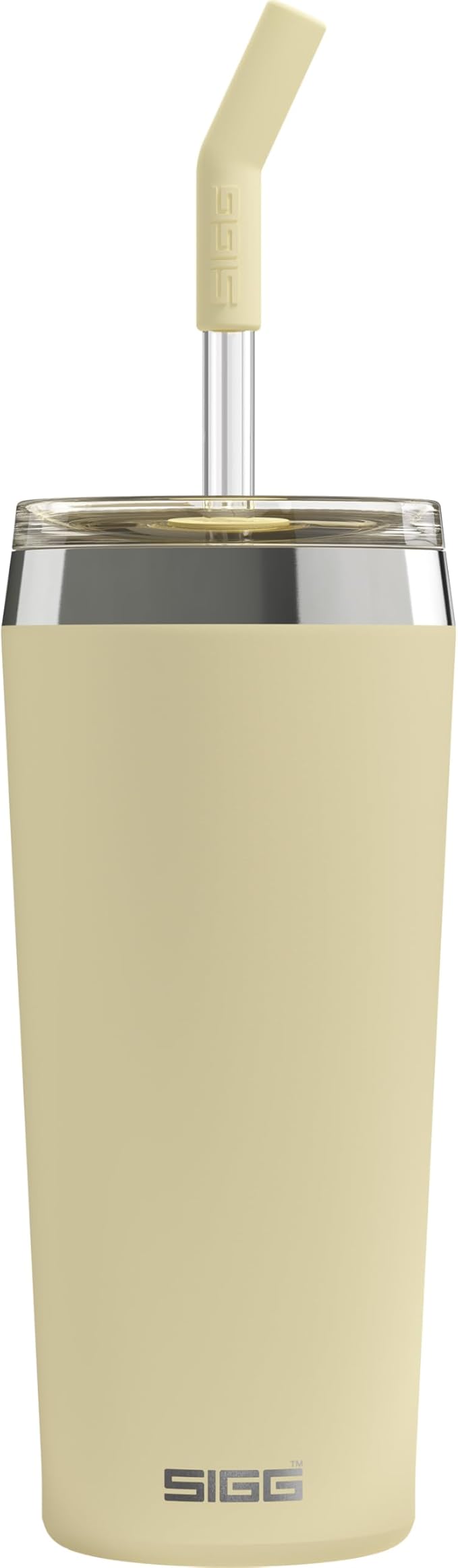 SIGG - Insulated Mug - Travel Mug Helia - With Durable Glass Straw & Cleaning Brush - Leakproof - BPA Free - 18/8 Stainless Steel - 15oz/20oz