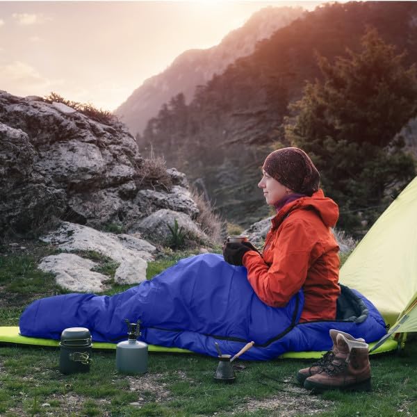Mummy Sleeping Bag - Water-Resistant Adult Cold Weather Sleeping Bag