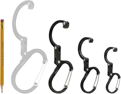 GEAR AID HEROCLIP 360° Swivel Carabiner Gear Clip and Hook (Medium) for Camping, Backpack, Suitcases and Garage Organization