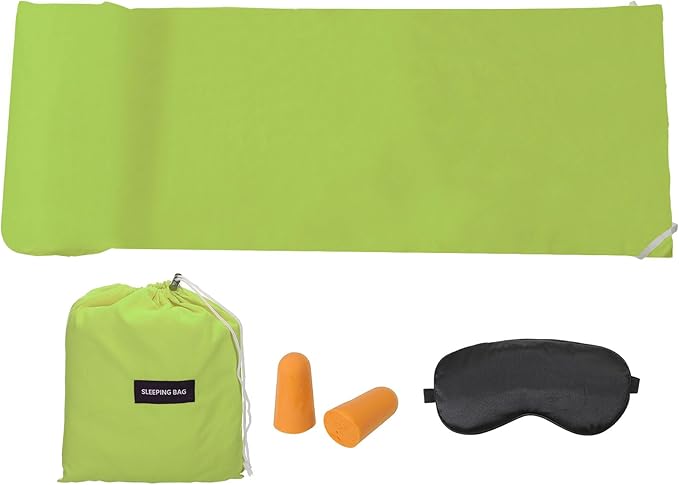 PATIKIL Sleeping Bag Liner Lightweight Soft Travel Camping Sheet Sleep Sack Compact Sleeping Bags Set with Carry Bag for Backpacking Camping Travel Hotel
