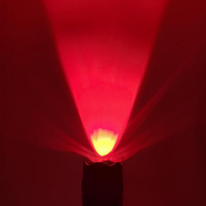 Stepless Dimming Red Flashlight 620nm-630nm High Purity Red LED Flashlight Focal Length Brightness Adjustable for Hunting Night Observation Astronomy Aviation