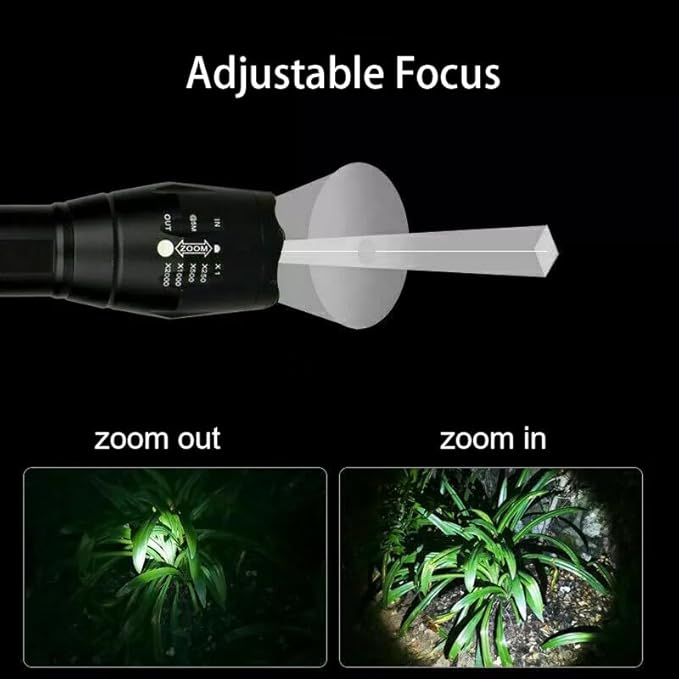 Red Light Flashlight, Dual Color Red Lights and White Light Zoomable LED Handheld Flashlights for Night Observation, Astronomy Aviation, Camping, Hiking