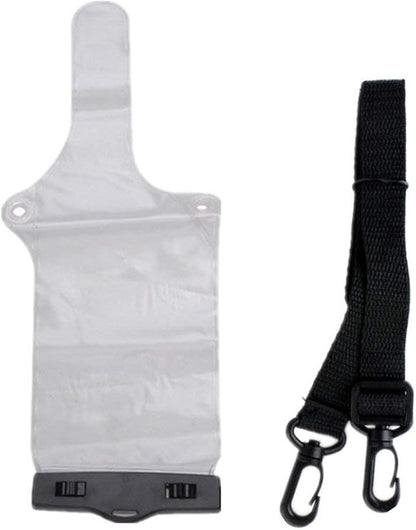Lsgoodcare 2Pcs Portable Two Way Radio Waterproof Rainproof Bag Case Pouch Compatible with Motorola Kenwood Midland UV-3R UV-5R PX-888 Walkie Talkie Radio,5 Inch x 13.8 Inch, White