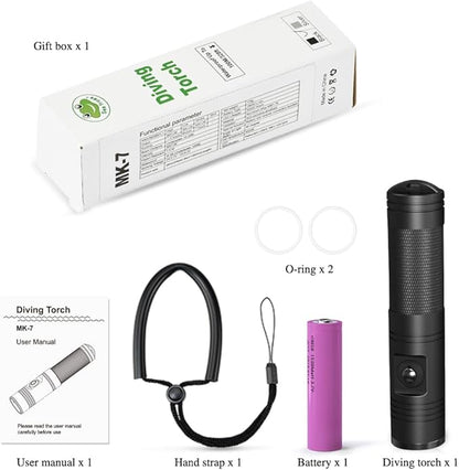 Aluminum Flashlight，Bright, Waterproof, Powerfuly, Excellent Choice for Emergency LED Flashlights for Home, Flashlight for Camping Gear、Hiking (MK-7)