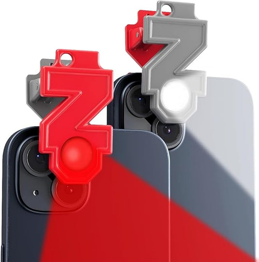 2-in-1 Red Flashlight Adapter for Smartphones, Red and White Light Booster for Camping, Hunting, Astronomy, and Travel, No Batteries or Charging Cords Required