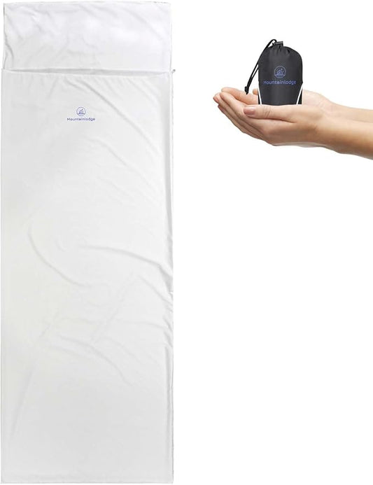 Sleeping Bag Liner for Warm Weather Seasons with Carry Bag - Protable,Lightweight and Skin-Friendly Sleeping Bag for Camping,Hiking and Backpacking.