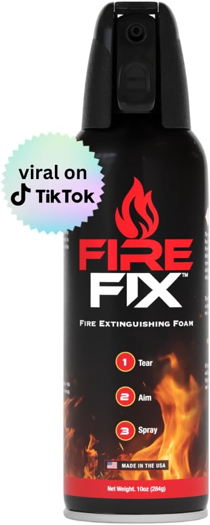 Fire Extinguisher for Home 1-Pack | Made in USA | Emergency Fire Spray Foam for Apartment, Boat, Camping, Car, House, Kitchen & Vehicle | Safety & Survival | Compact, Small, Safe & Easy Use