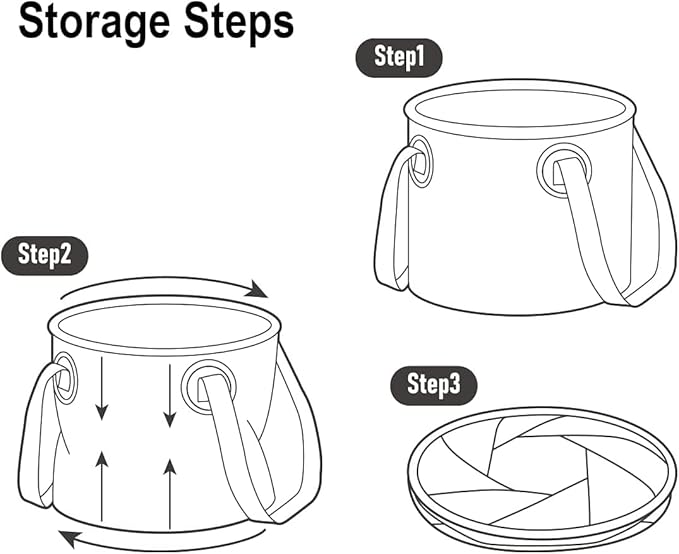 Multifunctional Portable Folding Bucket Collapsible Bucket with Handle Lightweight Folding Container Wash Basin for Camping Traveling Fishing Foot Soaking Gardening 2.6 Gallon (10L)