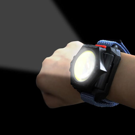 Running Light, 1000 Lumen Rechargeable Wrist Flashlight, 120°Wide Flood COB Light, Waterproof Running Lights for Runners, Jogger, Outdoor Adventure