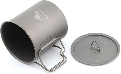TOAKS Titanium Camping Cup 450ml (CUP-450 with Lid)