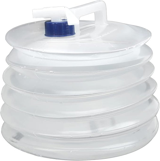 Foldable Water Container, Collapsible Water Container with Spigot Portable Water Storage Jug Carrier for Outdoor Camping Hiking Climbing(15L)