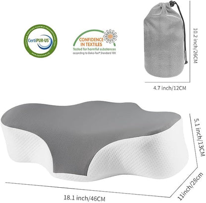 Camping Pillow Lightweight,Easy to Carry,Memory Foam Travel Pillow,Cervical Neck Pillow,Backpacking Pillow,Portable Pillow with Travel Storage Bag, Upgraded Alternative to Inflatable Pillows