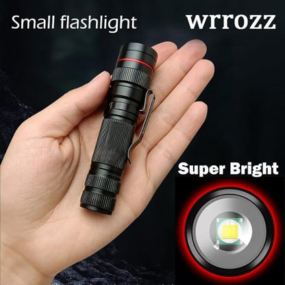 LED Flashlight Rechargeable 2 Pack, High Lumens Tactical Flashlights, Super Bright Small Flash Light, Mini Pocket Torch, 3 Modes Zoomable Flashlight for Outdoor, Camping, Birthday for Men Women