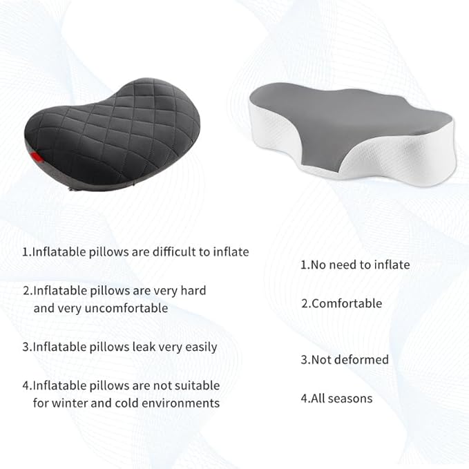 Camping Pillow Lightweight,Easy to Carry,Memory Foam Travel Pillow,Cervical Neck Pillow,Backpacking Pillow,Portable Pillow with Travel Storage Bag, Upgraded Alternative to Inflatable Pillows
