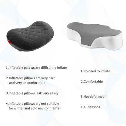 Camping Pillow Lightweight,Easy to Carry,Memory Foam Travel Pillow,Cervical Neck Pillow,Backpacking Pillow,Portable Pillow with Travel Storage Bag, Upgraded Alternative to Inflatable Pillows
