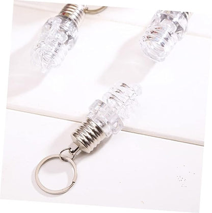 STOBOK 10pcs Spiral Light Bulbs Flashlight Keychain Mini Flashlight Keychain Light Lamp Keychain for Kids Adults Hiking Camping Party Favors Goody Bag Fillers Prizes