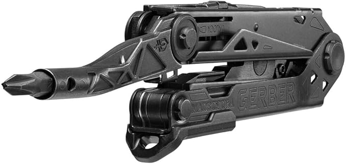 Gerber Gear Center-Drive Multitool - Needle-Nose Pliers, 3.25" Blade & Center-Axis Bit Driver, Magnetic Flathead, Phillips Bits, Sheath - Made in USA