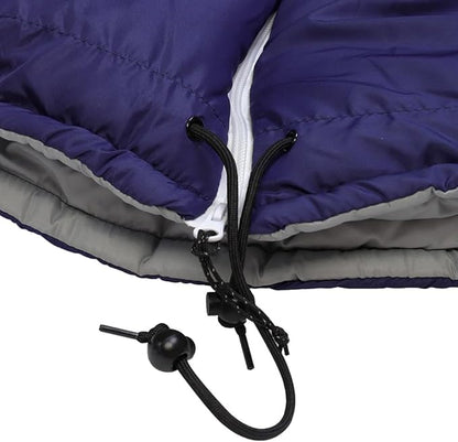 Thermotuff Wearable Sleeping Bag with Dual Hoodie, Long Sleeves, Pockets & Adjustable Drawstring - Ideal for Camping, Cold Weather Hiking, and Stadium Sak Blanket