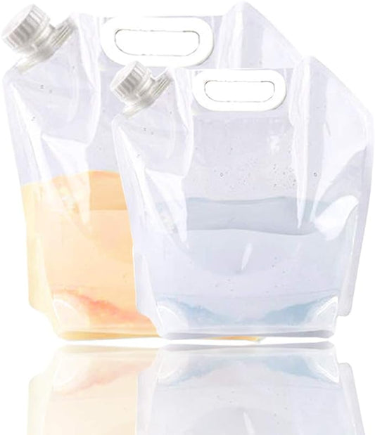 Collapsible Emergency Water Jug Container Bag, Freezable, BPA Free Plastic Water Carrier Tank, Outdoor Folding Water Bag for Sport Camping Riding Mountaineer Backoacking, Food Grade