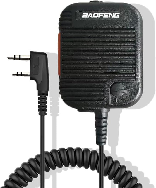 BAOFENG UV-5R Tactical Microphone Speaker Volume Adjustable Handheld for GMRS Ham Radio BF-F8HP UV-82 BF-888S