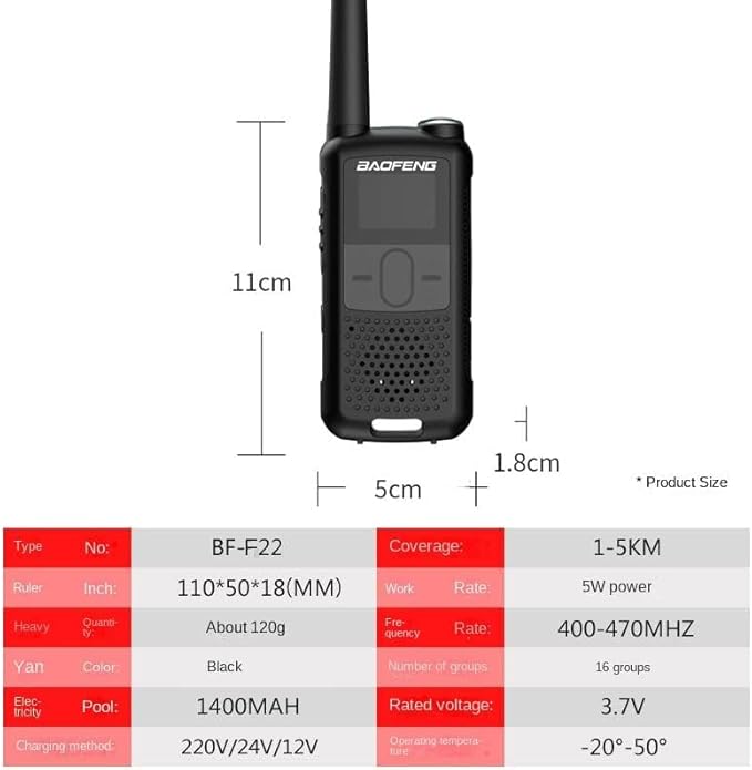 BAOFENG Long Range Two-Way Radio,Bring Headphones Rechargeable, Waterproof Rainforest,NOAA Weather Forecast, VOX Hands-Free (2 Packs)