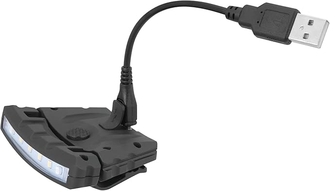 Performance Tool W2336 LED Hat Clip Light for Hands-Free Illumination with Rechargeable Battery and Adjustable Head