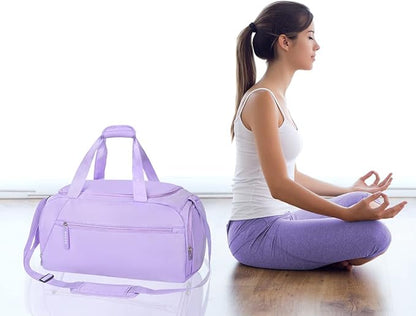 ROTOT Gym Duffel Bag, Gym Bag with Waterproof Shoe Pouch, Weekend Travel Bag with a Water-resistant Insulated Pocket