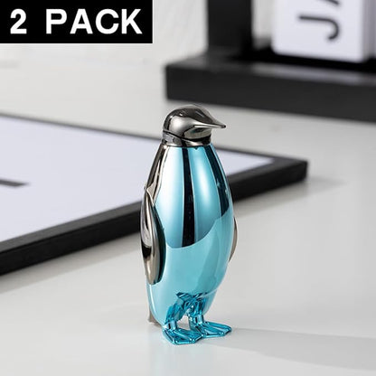 2 Pack Blue Cool,Butane Jet Torch Lighter,Refillable Windproof Flame Lighters,Adjustable,Long,BBQ Candles Camping (No Gas)