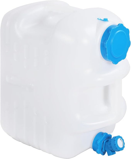 REDCAMP 8.2 Gallon Water Container with Spigot, Portable Emergency Water Storage Tank, BPA Free Water Jug for Camping Outdoor Hiking (31L,White)