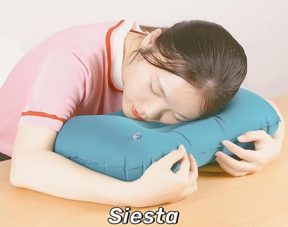 2 Pack Inflatable Pillow Camping, Inflatable Air Pillow for Neck and Lumbar Support, Press-to-Inflate Design, Travel Pillows for Camping, Hiking, and Backpacking - Black
