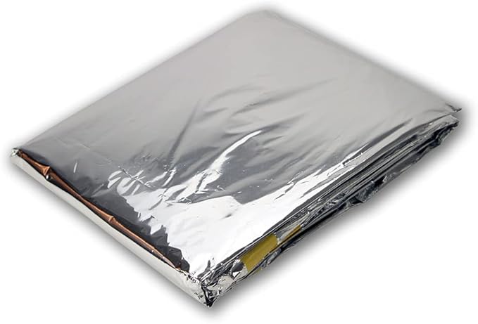 Emergency Survival Mylar Thermal 2 Person Sleeping Bag - Accommodates 2 Adults - 64" X 87"- by Grizzly Gear