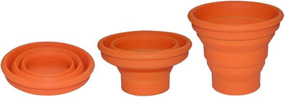 Silicone Collapsible Travel Cup for Outdoor Camping and Hiking (1 Pack) (Orange)