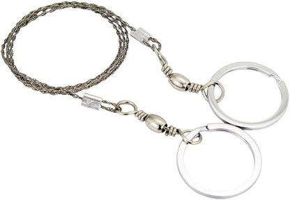 1 Pair Survival Saw Wire Saws Universal Saw Camping Saw, Commando Wire Saw Bulk,Ideal for Survival Kits