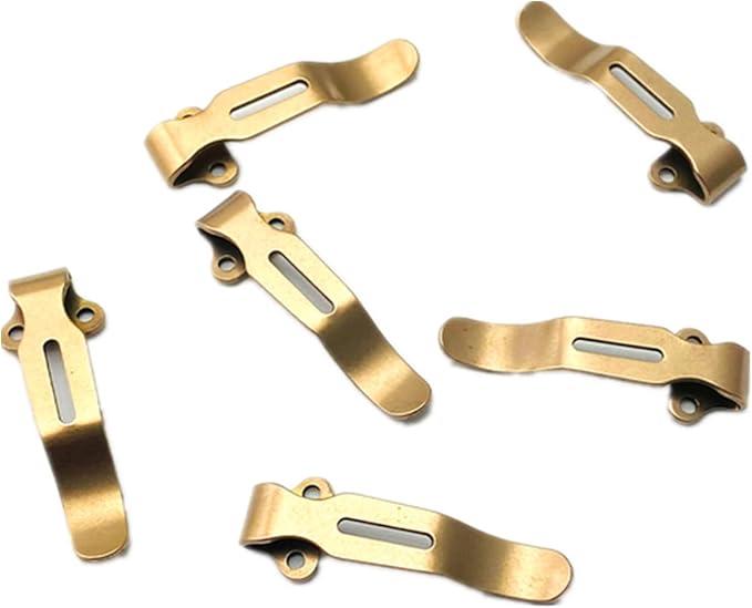 2x New Deep Carry Pocket Clips Stainless Steel Attachments for Benchmade 535 Knife Gold(Some Buyers Think It's Brown)