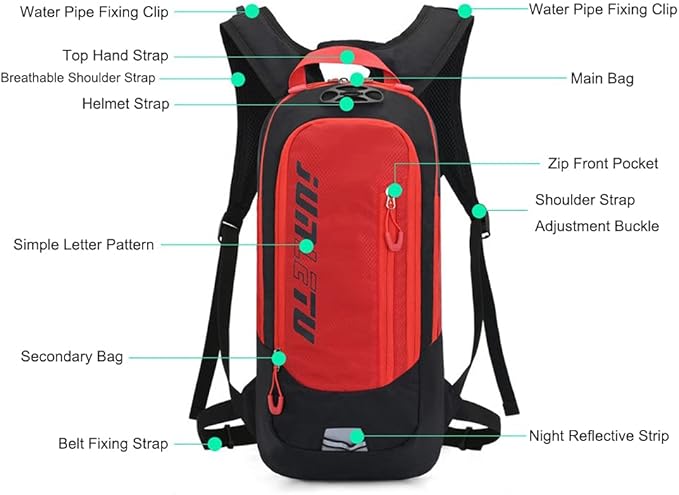 Croogo Hydration Packs,Hydration Backpack with 2L Hydration Bladder,Bicycle Daypack Waterproof Breathable Bag for Climbing
