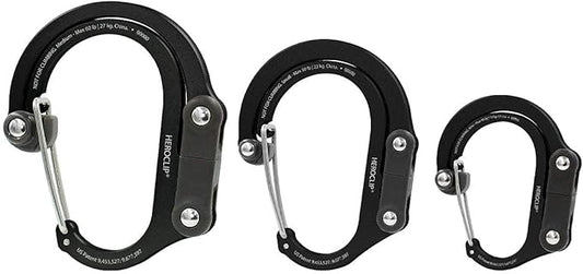 GEAR AID HEROCLIP 360° Swivel Carabiner Gear Clip and Hook (Medium) for Camping, Backpack, Suitcases and Garage Organization