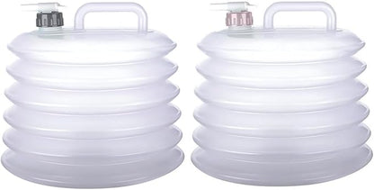 2.64 Gallon Collapsible Water Container with Spigot & Carry Handle | BPA Free Water Storage Containers | Foldable Portable Jug for Outdoors Hiking Picnic Camping