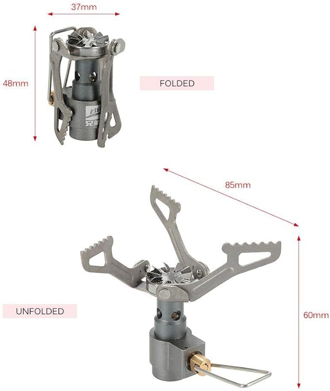 BRS Outdoor BRS-3000T Ultra-Light Titanium Alloy Miniature Portable Picnic Camping Gas Cooking Stove Portable Ultralight Burner 25gram