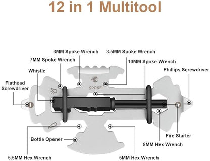 12 in 1 Keychain Multi-tool, Gifts for Men Boyfriend Dad, Father's Day Birthday Gifts, Mini EDC gadgets Tool Gear Bottle Opener for Camping Survival