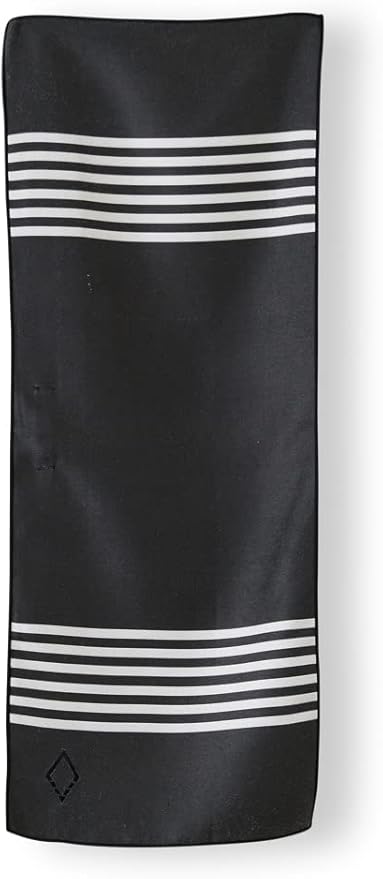 Nomadix Mini Towel - Perfect for The Gym, Biking, Hiking, Golf, & More - Made with Recycled Materials - Super Absorbent - Quick Dry - Sand Resistant - Poolside Black - 40x16 in