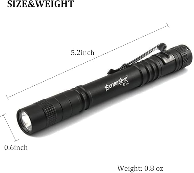 Pen Light, LED Pocket Pen Flashlight, 5 Pcs Small Mini Flashlight with Clip, 3 Modes for Camping, Outdoor, Emergency
